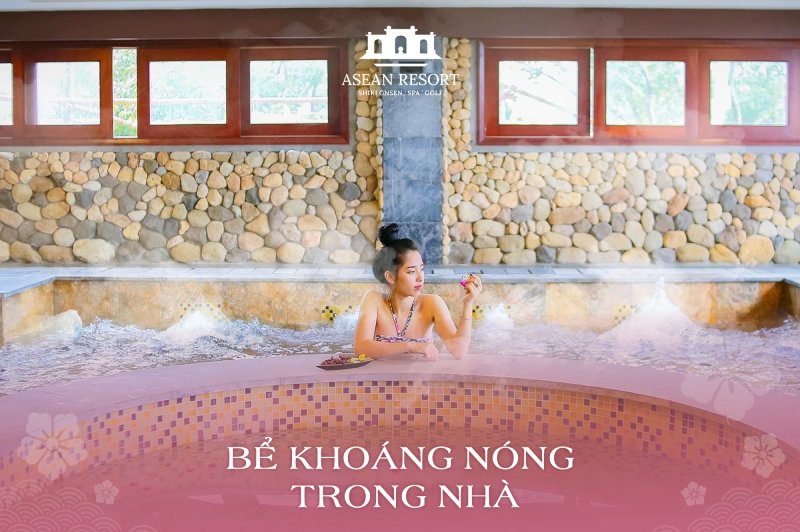 bể khoáng nóng trong nhà