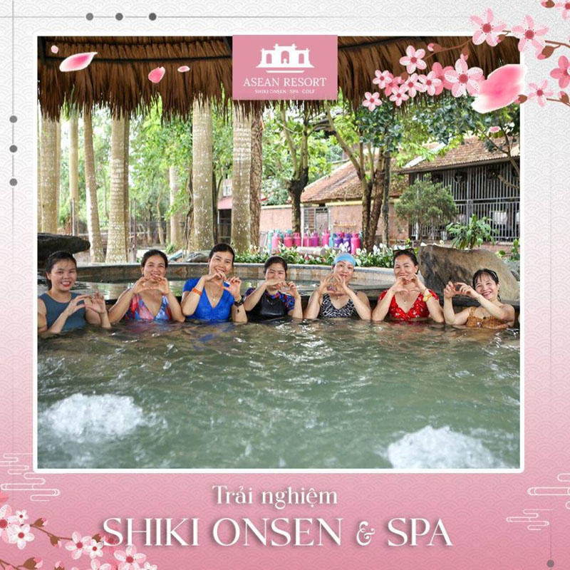 Tắm Onsen Trà Xanh